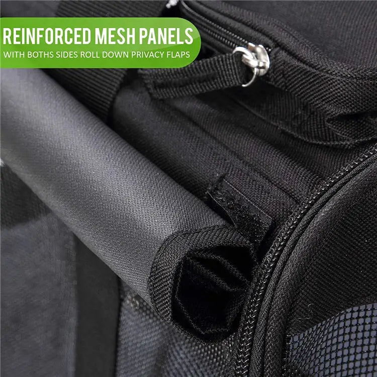 Airline Approved Mesh Breathable Travel Pet Stroller Trolley Dog Cat Backpack Pet Carrier With Wheels