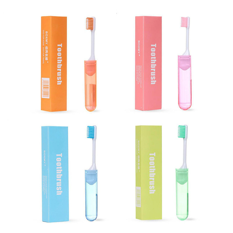 Portable Folding Toothbrush Colorful Ultra-Soft Bristle Travel Toothbrush Compact Storage Travel Outdoor Easy To Carry Toothbrush