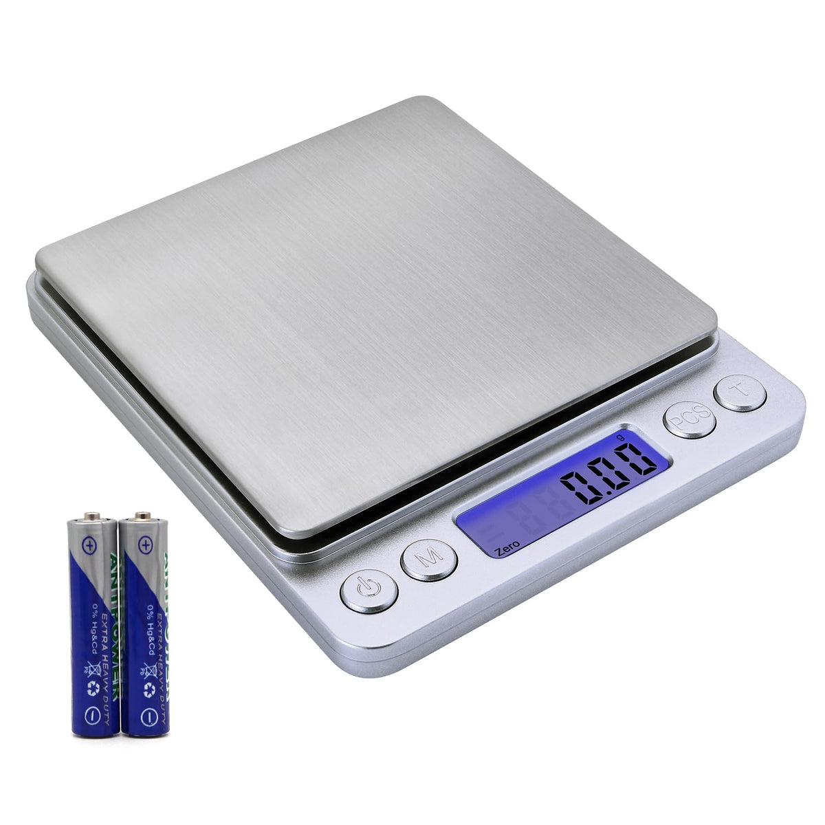 Barlunbee Mini Digital Scale, Silver (BL-500 Pro)