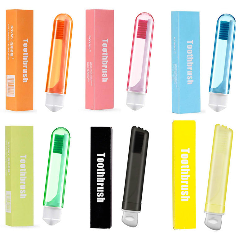 Portable Folding Toothbrush Colorful Ultra-Soft Bristle Travel Toothbrush Compact Storage Travel Outdoor Easy To Carry Toothbrush